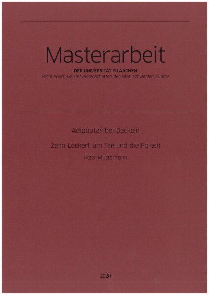 A4 Leimbindung mit Titeldruck vo. | Karton bordeaux