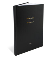 DIN A4 Hardcover Light schwarz - Prägung gold