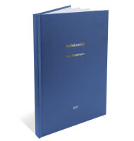 DIN A4 Hardcover Light blau - Prägung gold