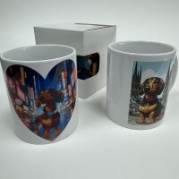 Comouth Keramik Dackeltasse