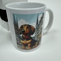 Comouth Keramik Dackeltasse