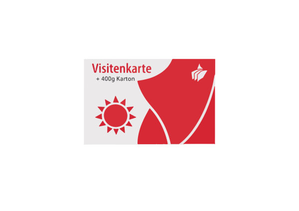 Visitenkarte 400g einseitig | 85x55mm | mit Folienkaschierung