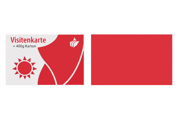 Visitenkarte 400g doppelseitig | 85x55mm | mit Folienkaschierung