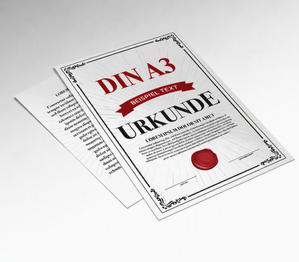 DIN A3 (420x297mm) Postkarte/Flyer/Urkunde o.ä. doppelseitig, 300g |